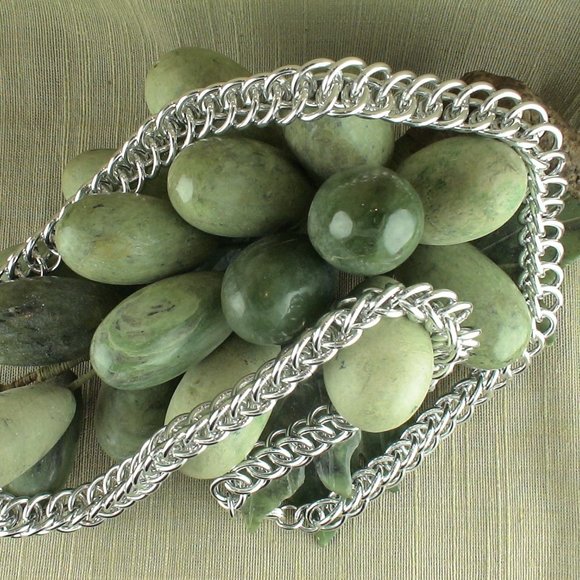 NWOT Unisex Necklace!  Handmade Chainmaille of Shinny Aluminum Rings - 20" long - Picture 10 of 14